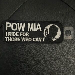 NWT “POWMIA I Ride” Motorcycle Patch Biker Accessory Iron-On USA